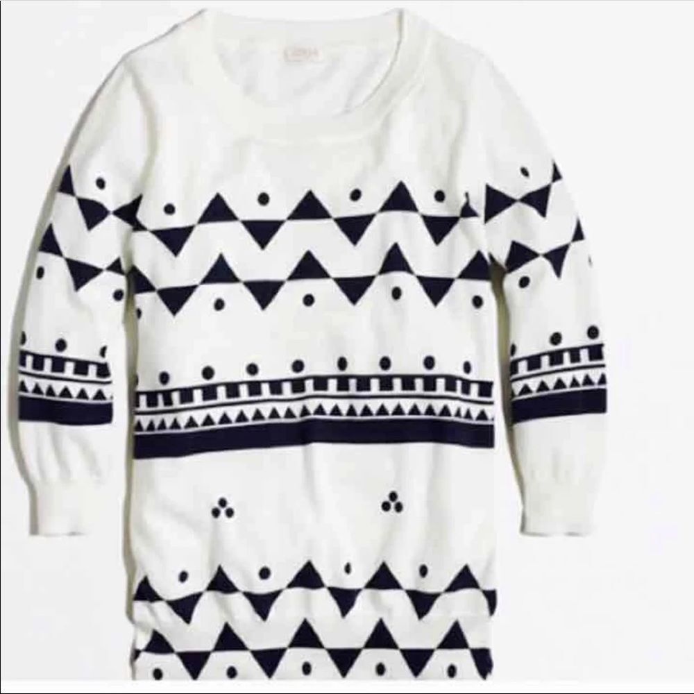 XXS jcrew geometric sweater